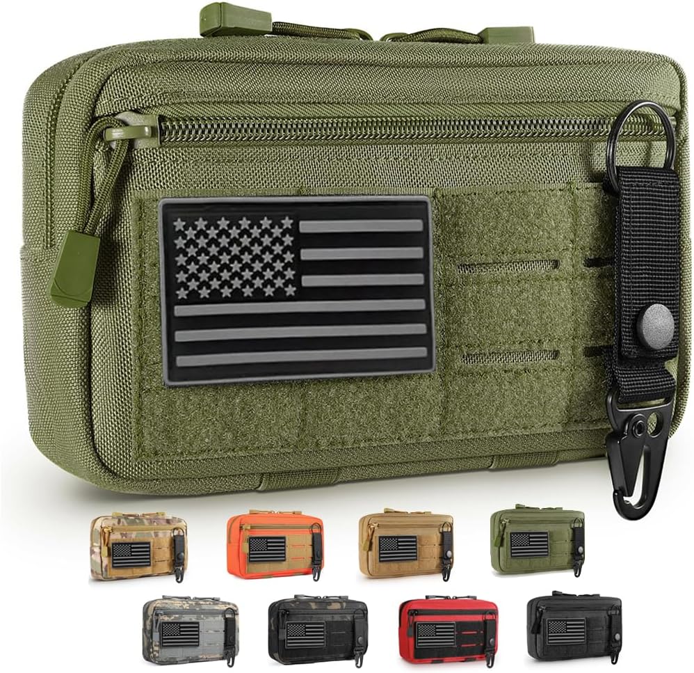 Tactical Molle Admin Pouch Utility Laser Cut EDC Tool Pouch Bag Horizontal Modular Pouches