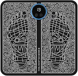 Massageador Elétrico para Pés com Estimulador Muscular - Alívio de Dores, Circulação e Relaxamento Diário, Portátil, Carregamento USB, Uso em Casa ou Trabalho