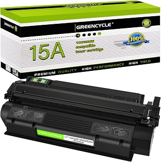 greencycle New C7115A 15A Toner Cartridge Black Replacement Compatible for HP Laserjet 1000 1005 1200 1220 3300 3320 3330 3380 Printer (1 Black)