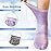 Bulinlulu Diabetic Socks with Grippers for Women&Men-6 Pairs Non Binding Diabetic Ankle Socks,Wide Non Skid Loose Top Socks with Seamless Toe(Large,Light Bright Colors)