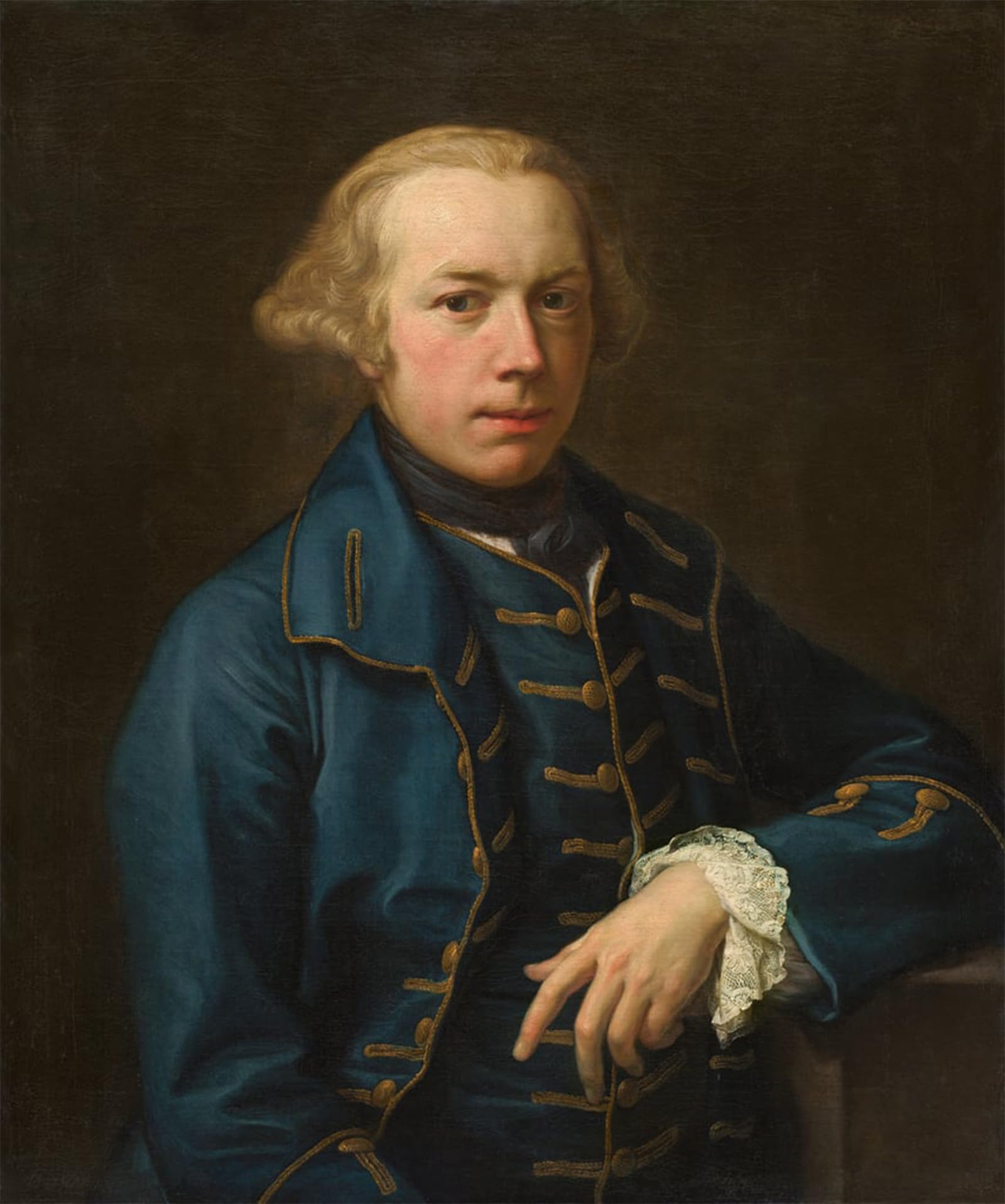 SERENDIPITP Vintage Picture Print on Canvas Wall Art Poster Portrait of a Gentleman by Pompeo Girolamo Batoni Artwork Print Poster for Wall Decor 60x90cm