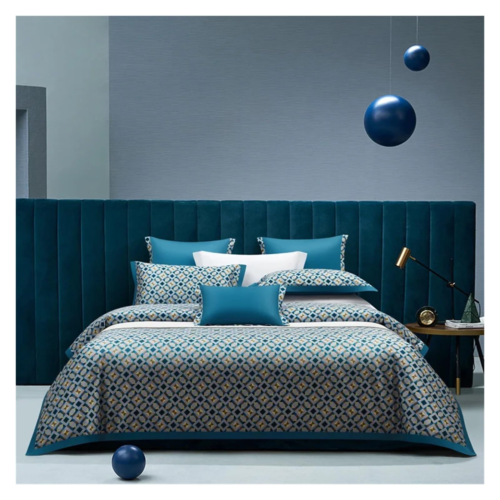 Sbcgfy C Bed Four Pieces Set, 1000T Egyptian Otton Bedding Sets Duvet Over Fitted Sheet Elasti Linen Pillowcase 4Pcs,-Fitted Bed Sheet-Queen 4Pcs