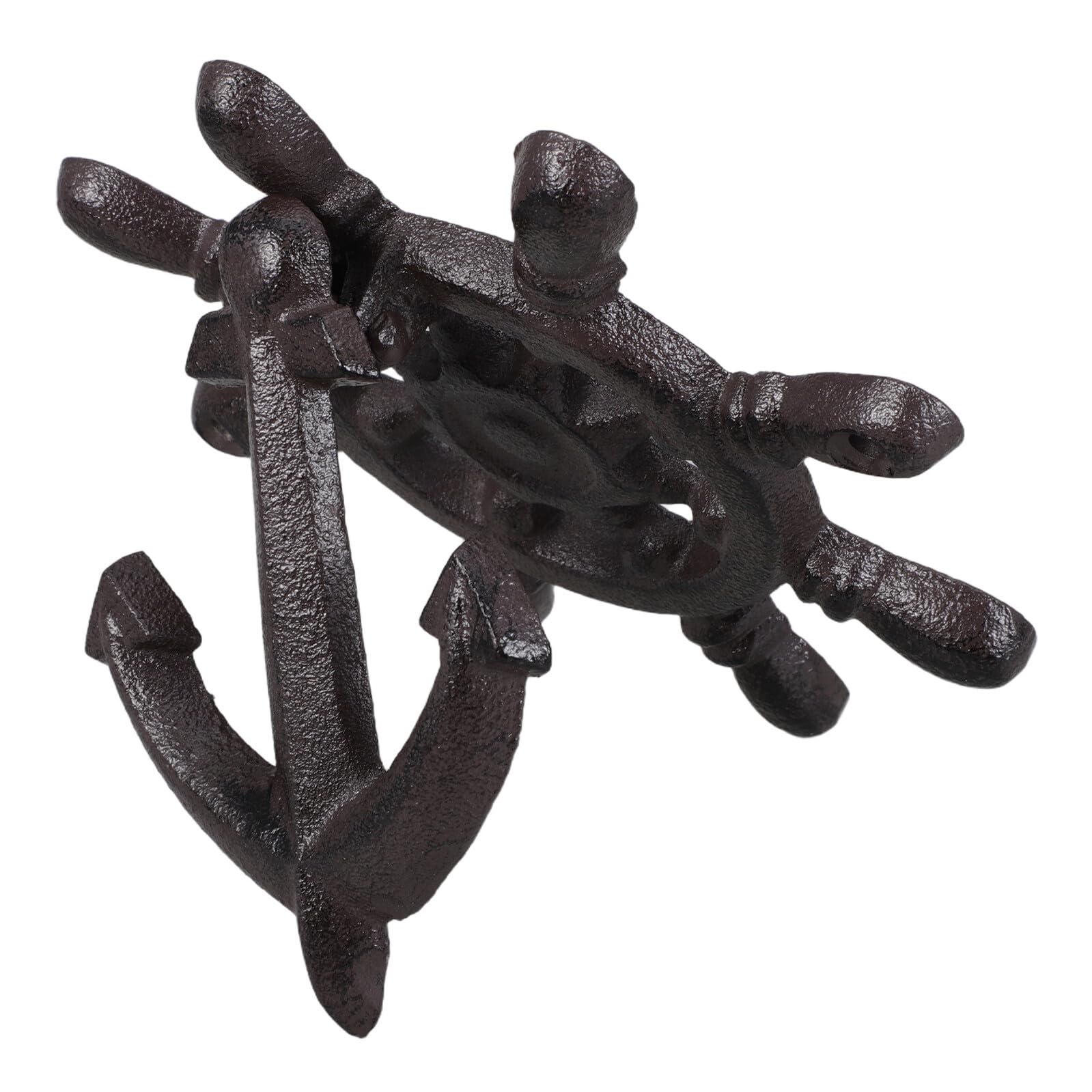 Heurtoir de porte vintage fonte noire ancre de marine pour quincaillerie de luxe
