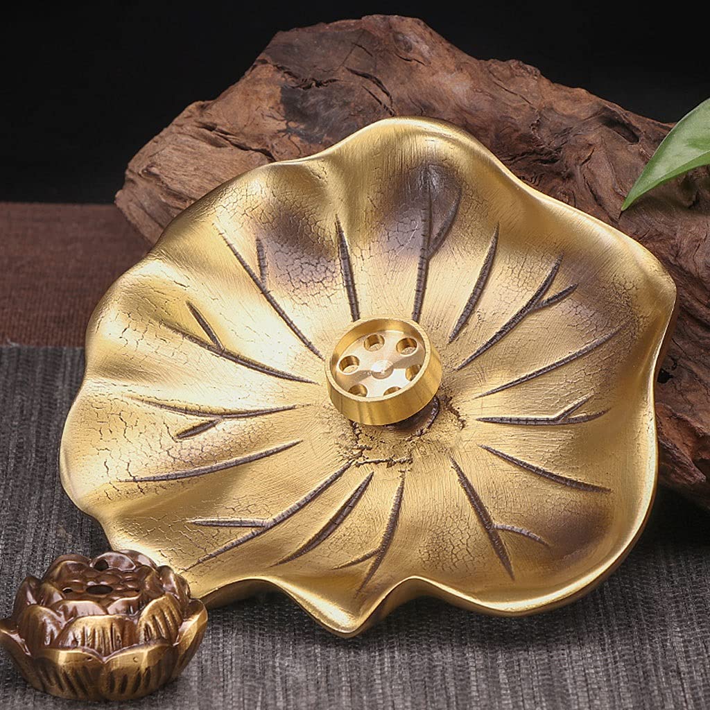 Kadzidełka palnik retro kadzidełka uchwyt na kadzidełka domowe patyczki do kadzidełek aromaterapia drzewo sandałowe liść lotosu miedź w kształcie lotosu kadzidełka uchwyty na kadzidełka