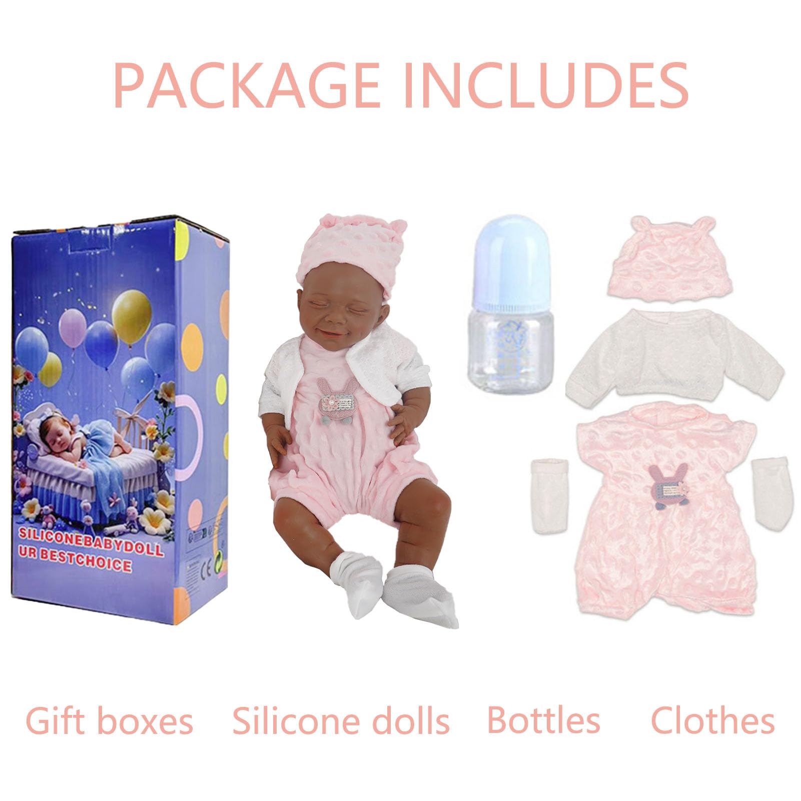 Amazon | 女の子18.5インチ、リボーンベビードール シリコンフルボディ