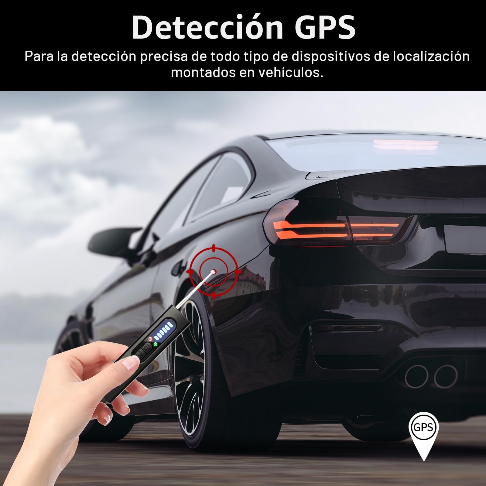 Detector de Dispositivos Ocultos Inalámbrico - Detecta Cámaras, Micrófonos, GPS y Señales RF con 5 Niveles de Sensibilidad para Oficina, Hotel y Hogar