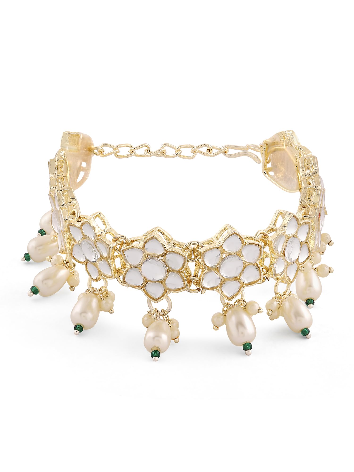 ZAVERI PEARLS Gold Tone Kundan & Beads Ethnic Bracelet For Women-ZPFK16643 (B0CKTM25TY) Amazon Price History, Amazon Price Tracker