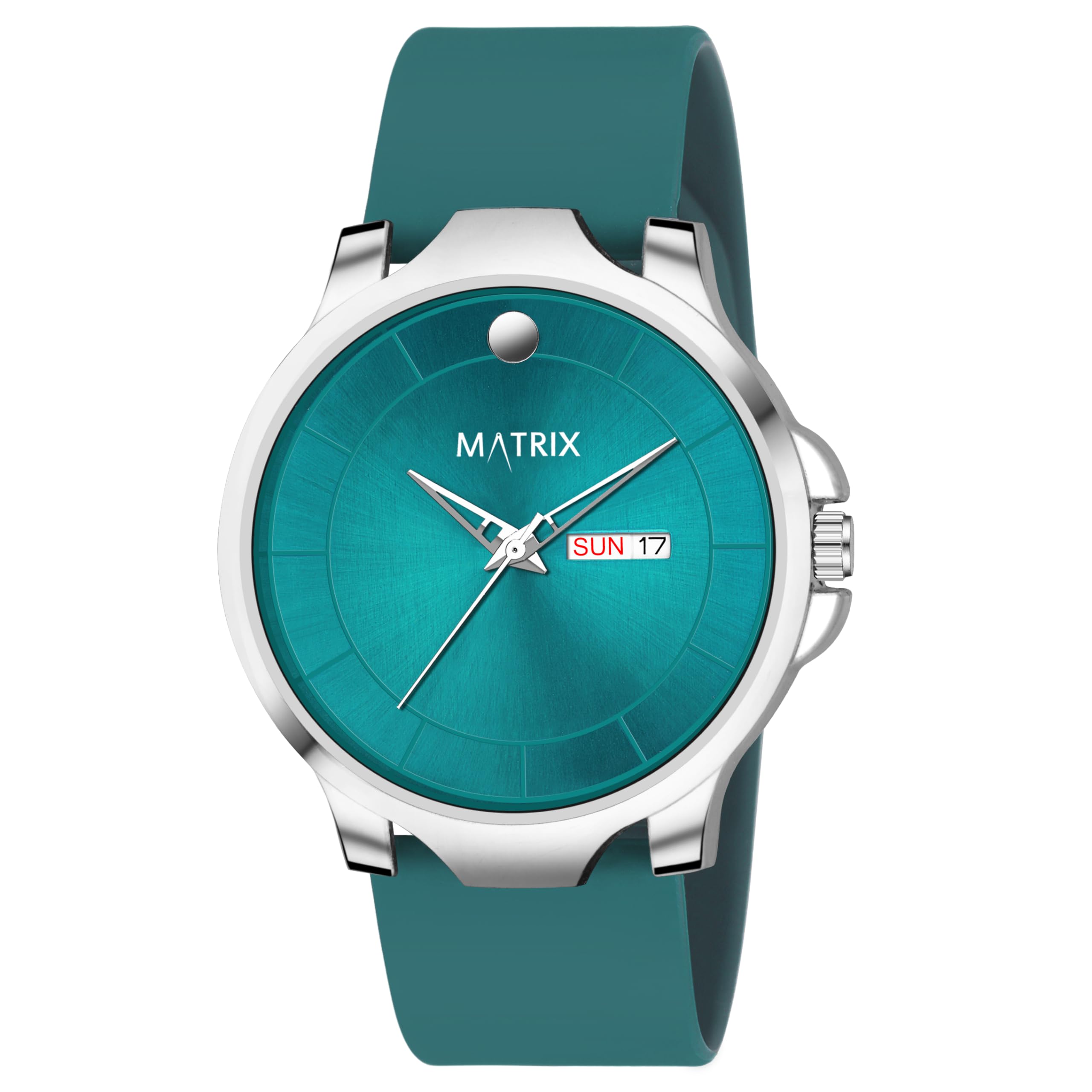 Matrix Minimalistic Dial Day & Date with Softest Silicone Strap Analog Watch for Men & Boys (Lighteal) (B0D11DK26V) Amazon Price History, Amazon Price Tracker