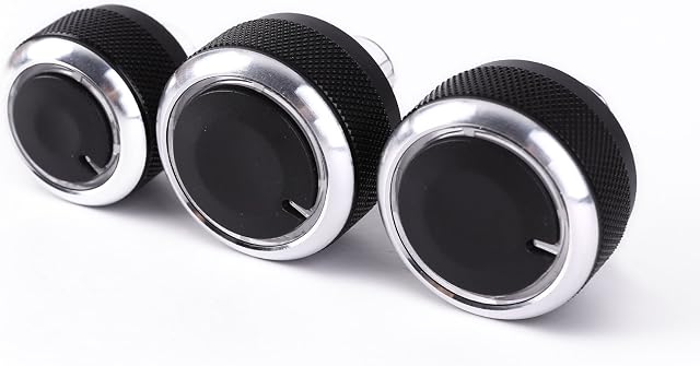 Aluminium AIR CONDITION HEATER CONTROL KNOB KNOBS SWITCH SET For VW Golf MK5 MK6 Sirocco MK3 Caddy Typ 2K Jetta MK5 Passat B6 B7 EOS Tiguan Touran