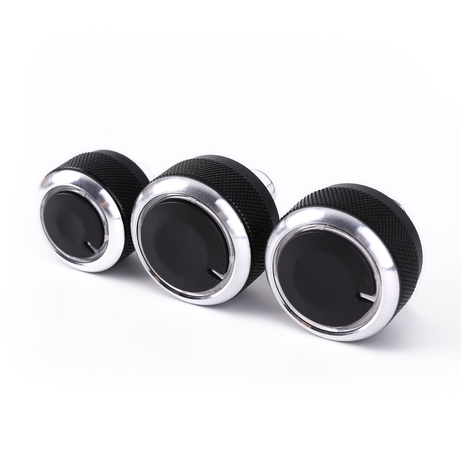Manopole Climatizzatore Alluminio Wadoy Per VW Golf Jetta Passat – Set 3 Pulsanti, Retroilluminazione