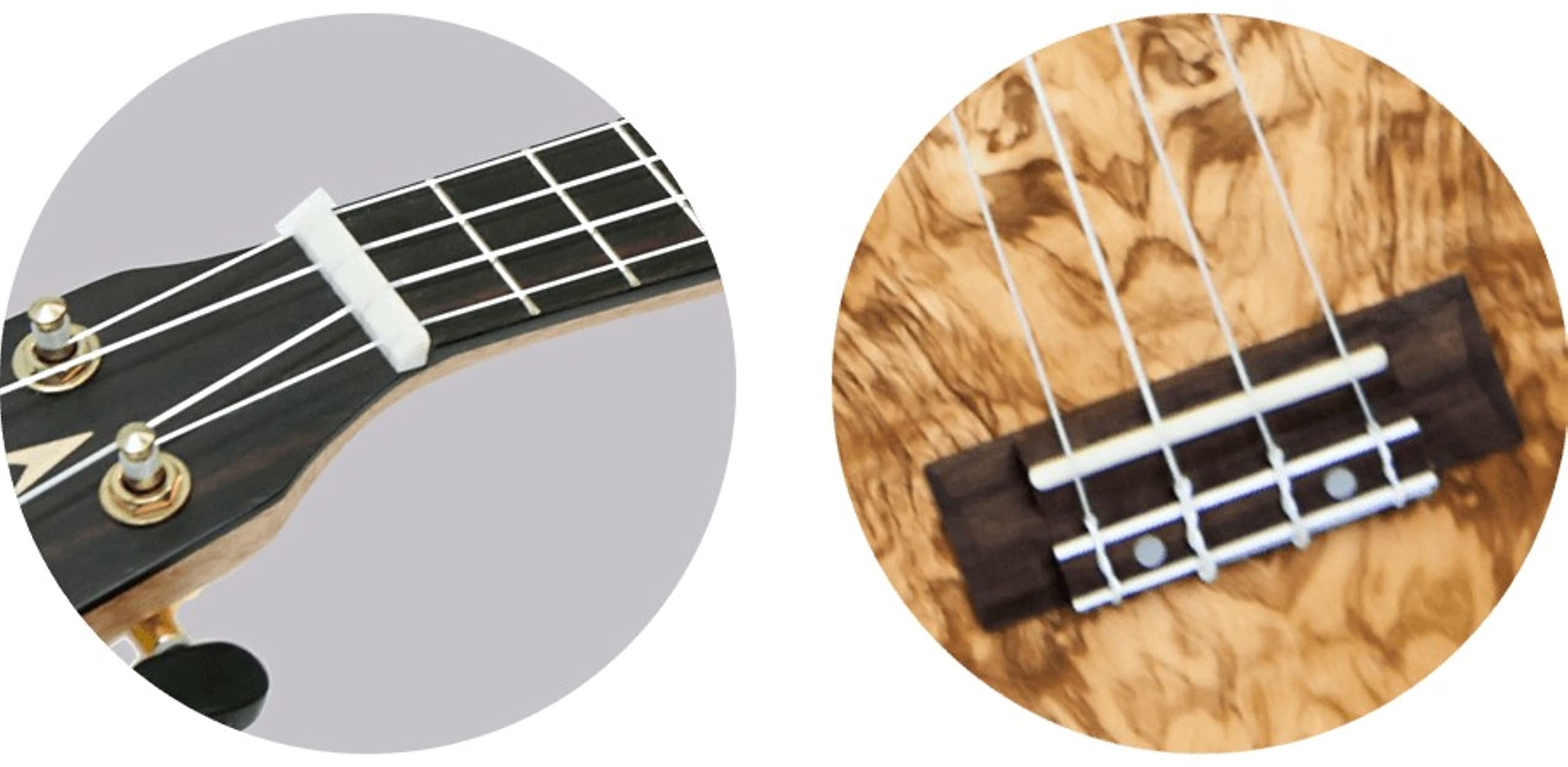 Flight: DUS410 Sopran-Ukulele – gesteppt (mit Tasche) – UKULELE