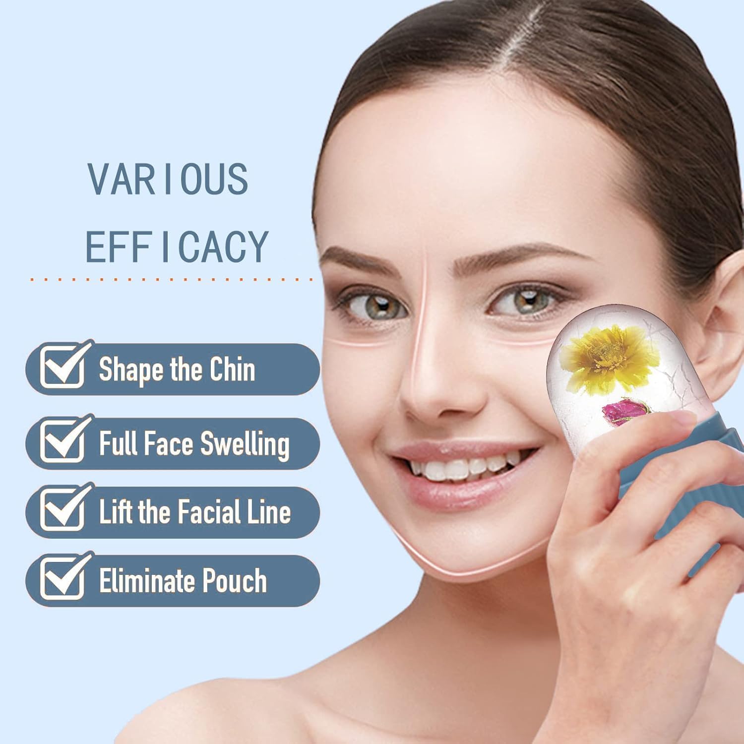 Rolo de Gelo Facial para Rosto, Olhos e Pescoço – Ice Roller Reutilizável para Reduzir Inchaço, Olheiras, Fechar Poros e Proporcionar Efeito Refrescante na Pele Rolo de Gelo Facial para Rosto, Olhos e Pescoço – Ice Roller Reutilizável para Reduzir Inchaço, Olheiras, Fechar Poros e Proporcionar Efeito Refrescante na Pele