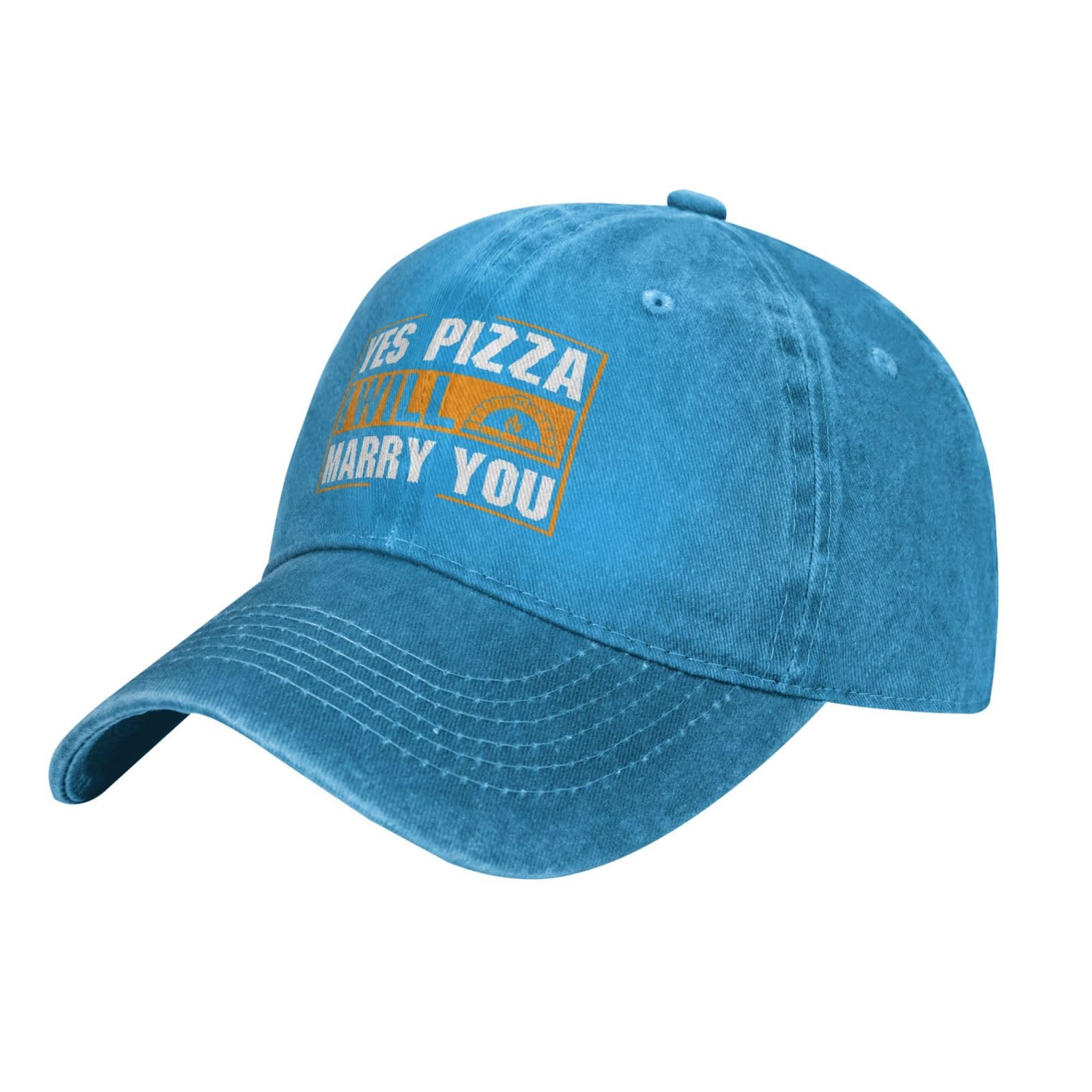 ZKLCRYTRYes Pizza I Will Marry You Dad Hat Vintage Baseball Cap for Men Women Hats Gifts Trucker Caps