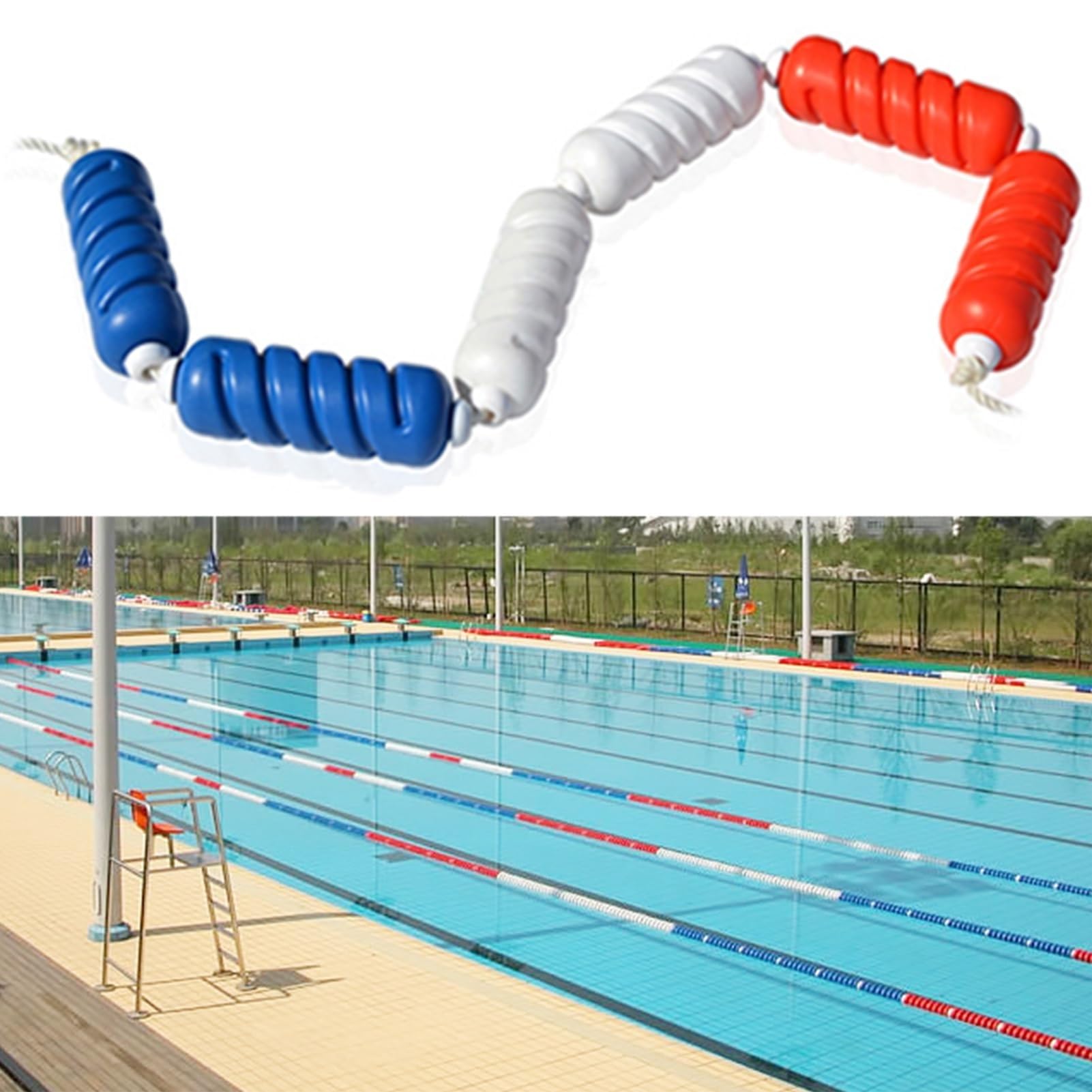 Corde de séparation de sécurité pour piscine familiale et jeux aquatiques