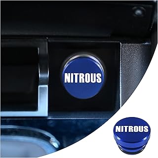 Dustproof Cigarette Lighter Plug Cover, Aluminum Button Cigarette Lighter Plug Cover, Car Interior Accessories, Fits Most Vehicles Boats with Standard 12 Volt Power Source (Blue/Nitrous)