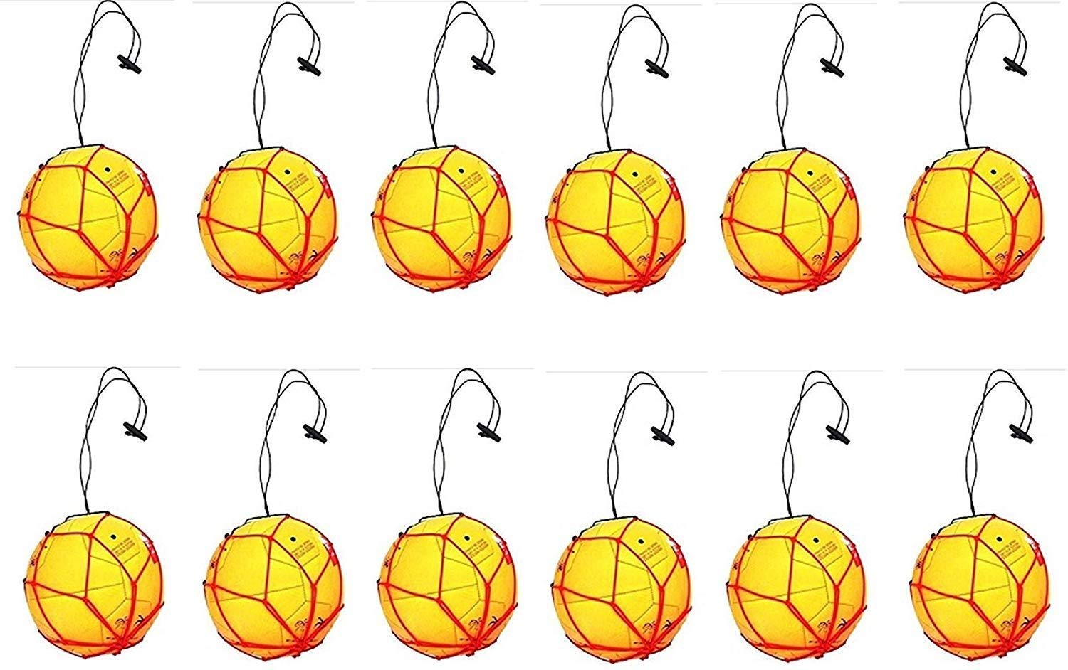 12 Soccer Ball Bungee Elastic Juggling Skill Training Net Handle (Blue, 0.3)