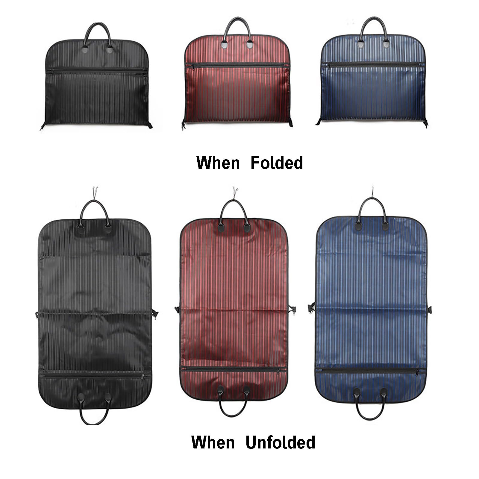 Funda Traje para Viajes de Negocios, Funda Abrigos Impermeable de Tela Oxford, Cremalleras y Gancho en Forma de D