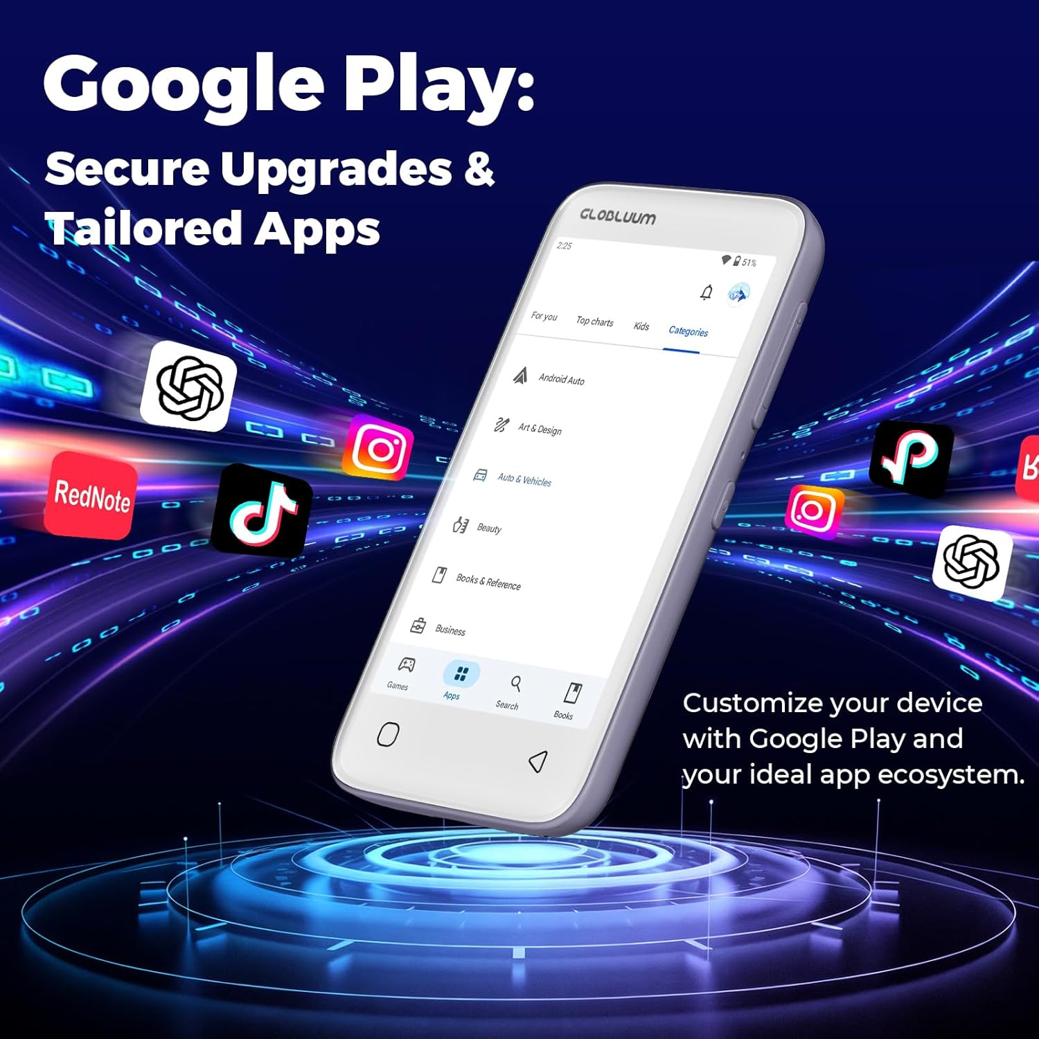 96GB MP3 Player with Bluetooth 5.0 and WiFi, Music Player with Spotify, Audible, Amazon Music, Pandora, Libby, Spotify Kids, 4" Touchscreen Android MP4 Player with HiFi Sound (Lavender)