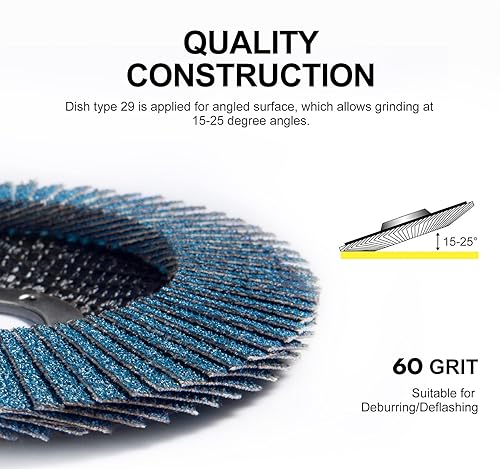 Miniatura 24 de S SATC 20 discos de aleta 4 1/2 para amoladora angular, amoladora de alto rendimiento, disco de aleta 80 grit tipo 29