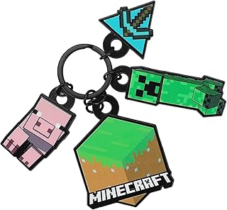 Bioworld Minecraft Icons マルチチャームキーチェーン, マインクラフトのアイコン。, osfa