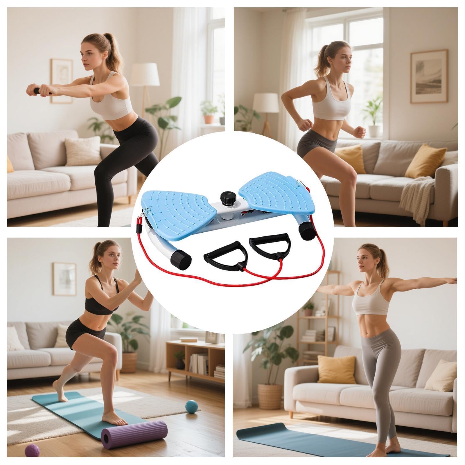 Máquina Para Torsión De Cintura Equipo de Ejercicio Abdominal con Bandas de | Tabla Torsión Abdominal Ejercicio para Adultos, Casa, Apartamento, Gimnasio y Moldeado
