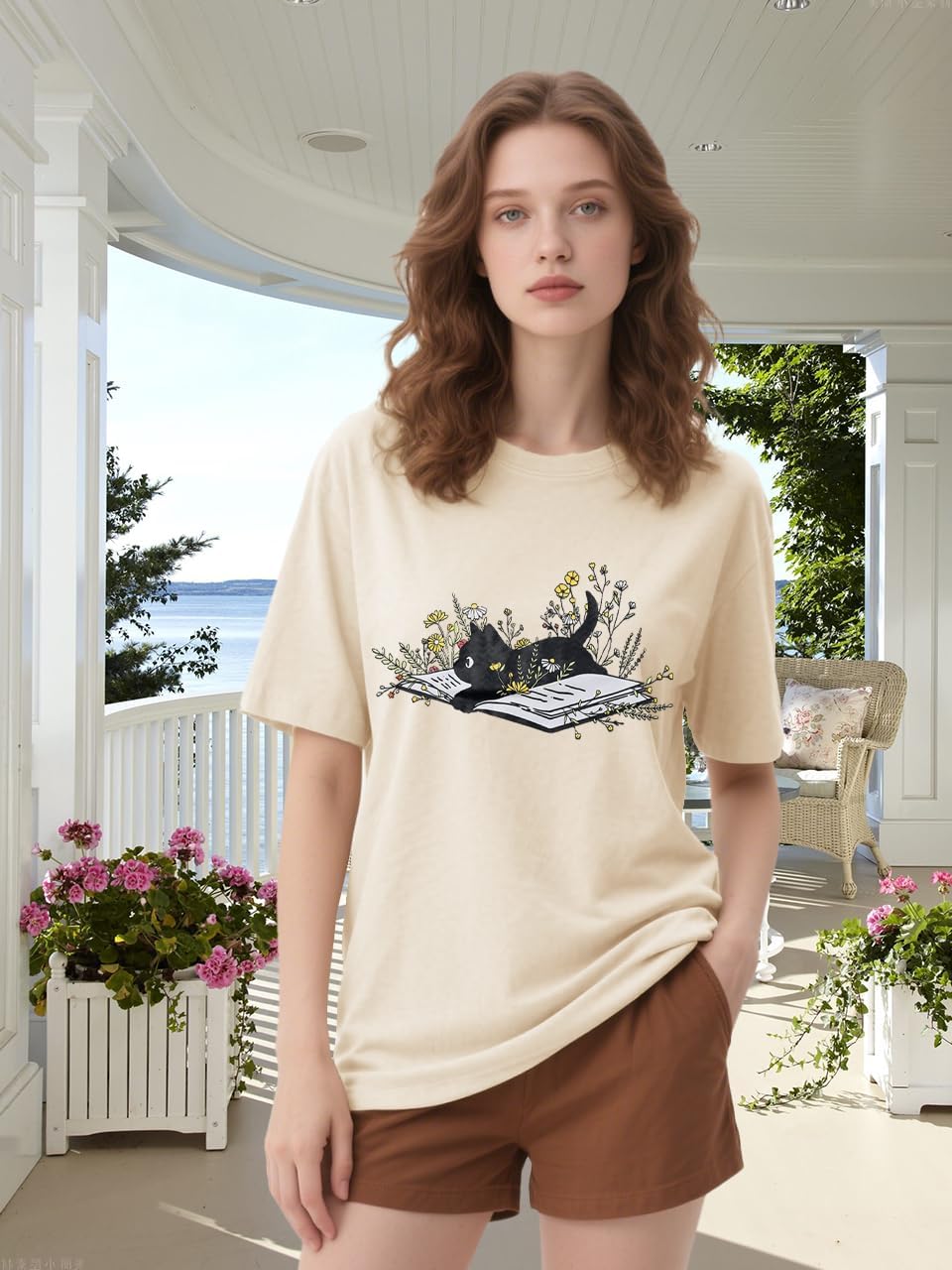 Women Vintage T Shirt Funny Tees Shirt Short Sleeve Tops Cute Graphic Tees - Image 2