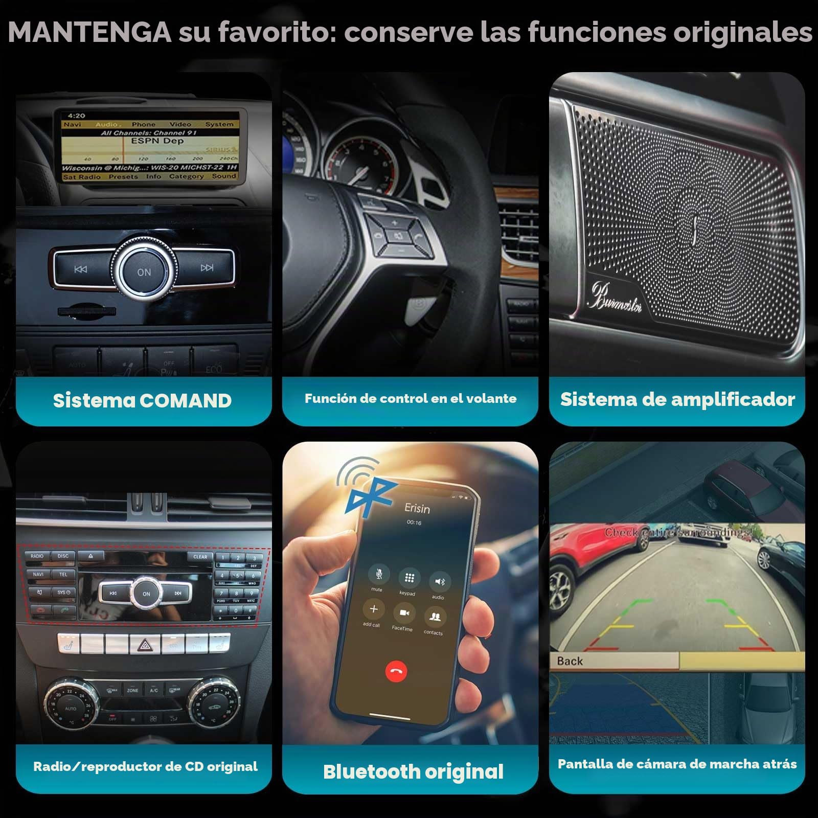 12,3" Qualcomm 8 Núcleo 8GB+128GB Android 16 Radio Coche Estéreo Navegador para Mercedes Benz E Clase W207 C207 A207 2009-2012 NTG 4.0 CarPlay Android Auto Dab+ WiFi 4G USB Bluetooth 5.1 CANbus COMAND
