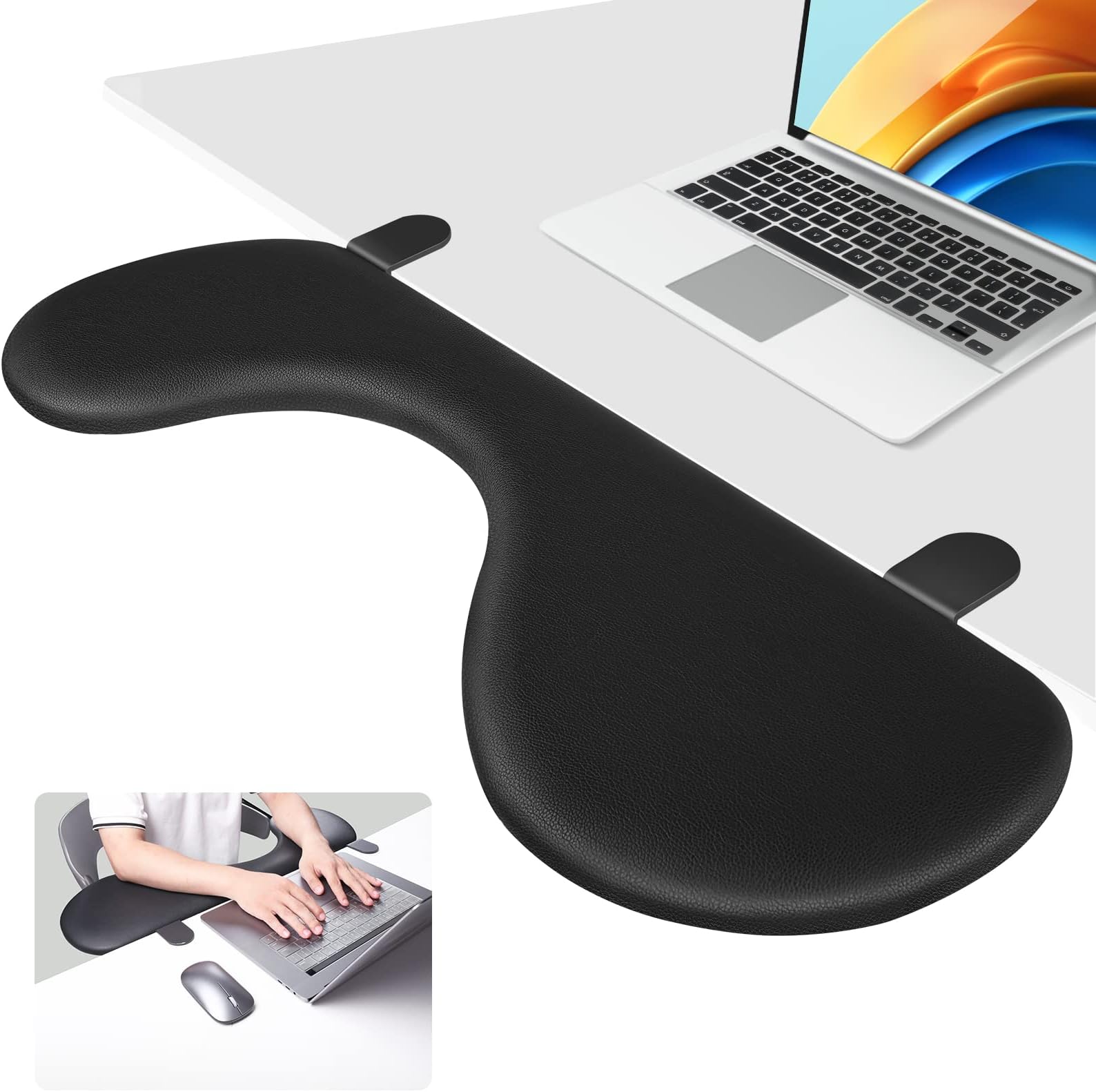 Ergonomics Desk Extension, Foldable Wrist Rest, Elbow Rm Pad, Computer Keyboard Tray, Table Extension for Work, Learning and Playing