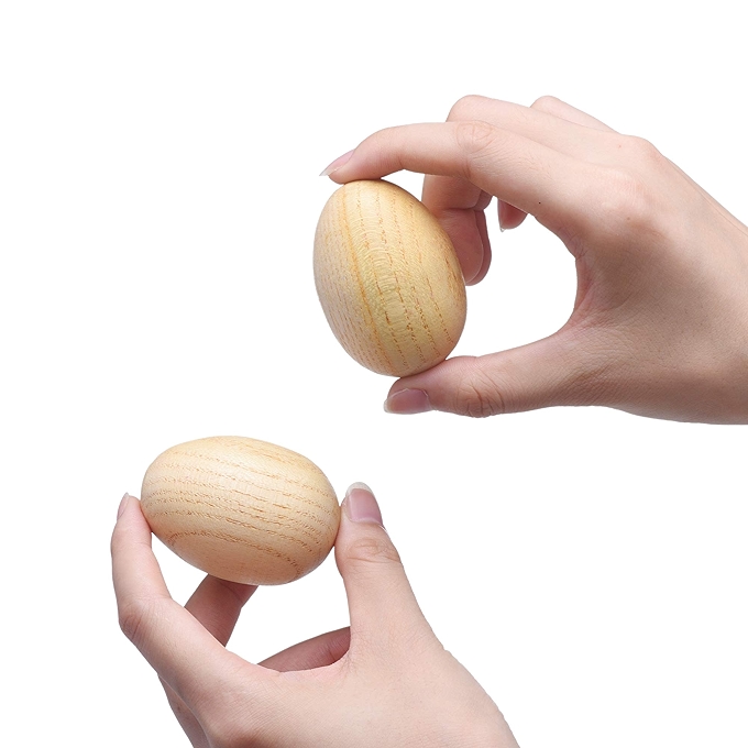 Natural Wood Egg Shaker Musical Instrument
