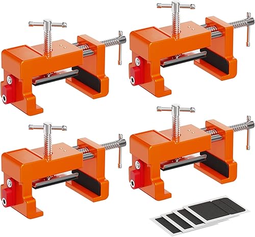 Miniatura 16 de Paquete de 4 abrazaderas para marco de gabinete con dos tornillos laterales y placa de alineación