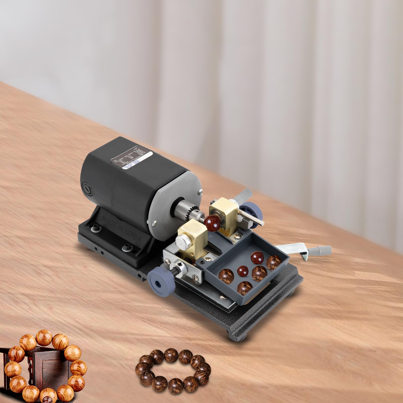 480W Machine de forage de perles, 220V DIY Perceuse à bijoux Pearl, Perceuse pour bijoux en continu, 500-15000RPM Vitesse réglable, pour chaussures/vêtements perles