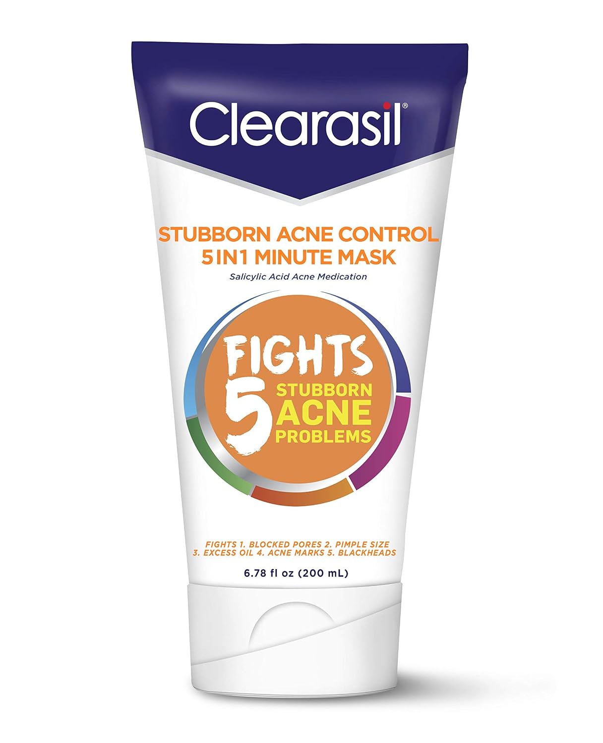 Clearasil Stubborn Acne Control One Minute Mask, 6.78 oz. (Pack of 12) Packaging May Vary