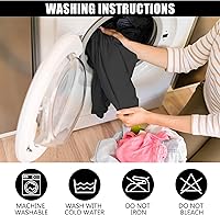 Vista 6 de ManMengJi Paquete de 2 manteles redondos ajustables color negro con bordes elásticos, impermeable, resistente a las manchas, para uso en exteriores