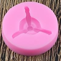 Vista 3 de Molde de silicona para hélice de avión para cubitos de hielo, hecho a mano, molde de fondant, postres de cristal, cupcakes, decoración de pasteles