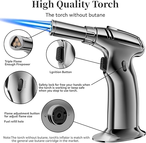 Miniatura 4 de Kit de ahumador de cóctel con antorcha y vaso de whisky, chips de madera de 6 sabores y 3 piedras de whisky para whisky y bourbon, regalo para