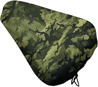 Woodland Camoflage Waterproof Bike Seat Cover with Drawstring | Easy To Install Bicycle Seat Rain Cover Washable Oxford Bike Saddle Cover Waterproof Dustproof Cycle Seat Cover for Women Men