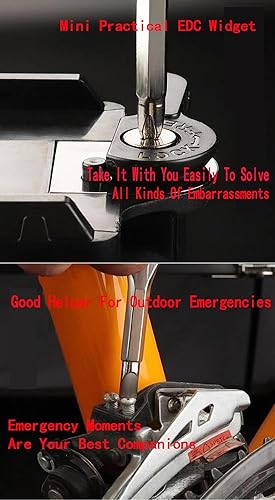 Miniatura 3 de Juego de 2 destornilladores multiherramienta, mini destornillador portátil, regla transportadora de abrebotellas para exteriores