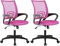 Vista 13 de Meet perfect Silla de oficina con respaldo medio, moderna silla ejecutiva de escritorio para computadora, silla giratoria con ruedas, silla Negro