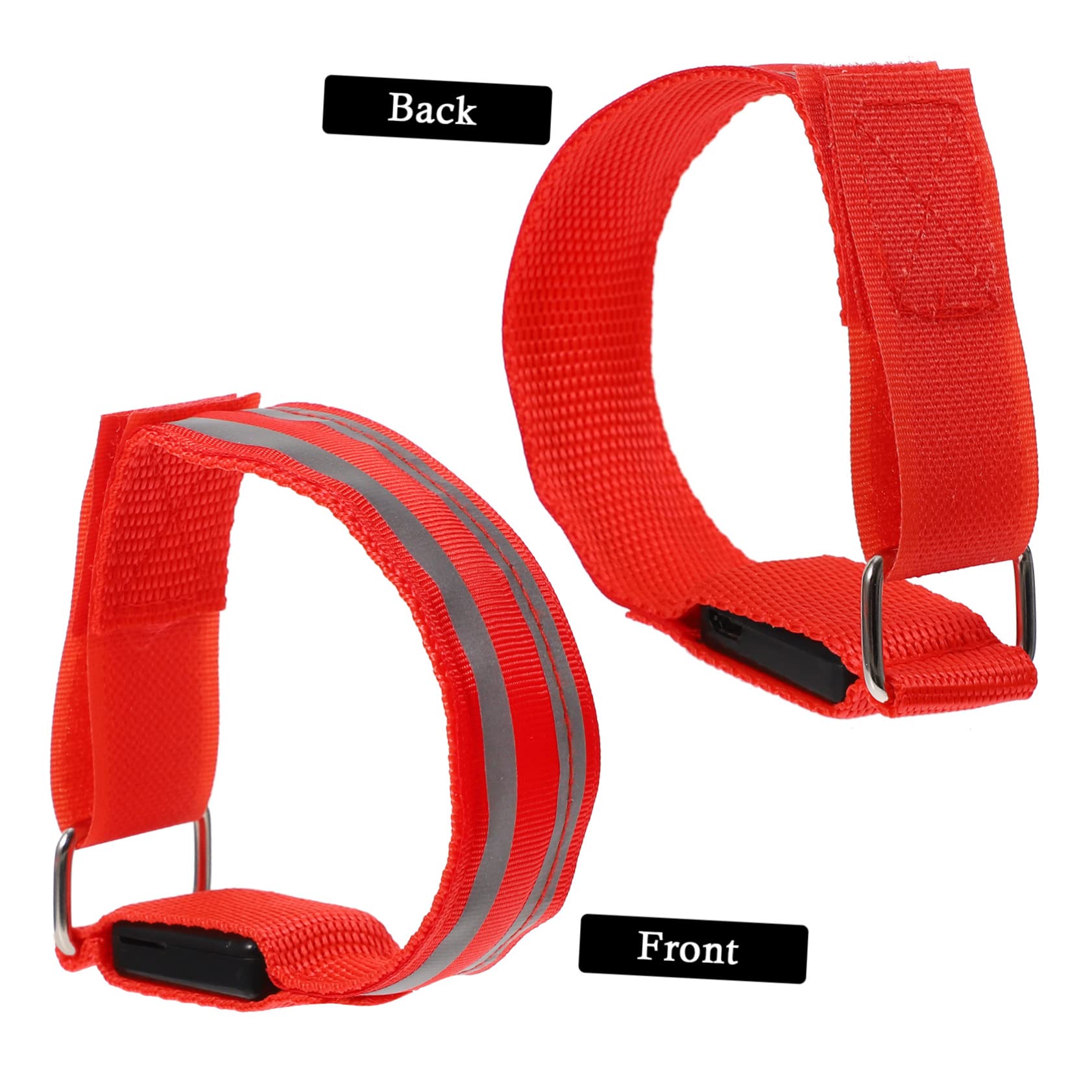 HANABASS luci di Marcia a LED Braccialetti Luminosi lampade Ricaricabili Braccialetto Sportivo a LED Fascia Riflettente Sportiva Braccialetti Lampeggianti Cinturino da Polso Luminoso
