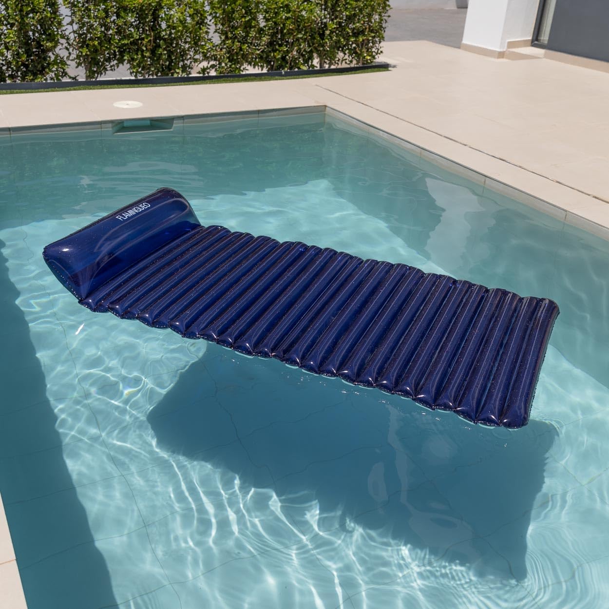 Flamingueo - Inflatable pool mattress 90 x 180 x 18 cm, Blue - Image 2