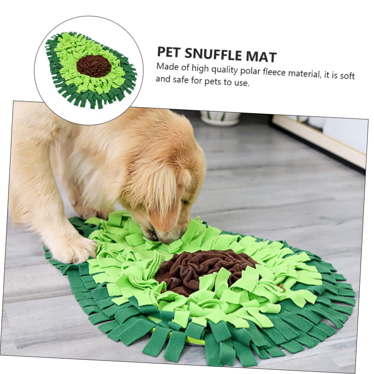 Tappetino Olfattivo per Cani in Pile Verde, 1 Pezzo