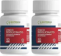 Zinco Bisglicinato 60 Cápsulas BIOTERAH Suplemento Alimentar 29,59MG Original
