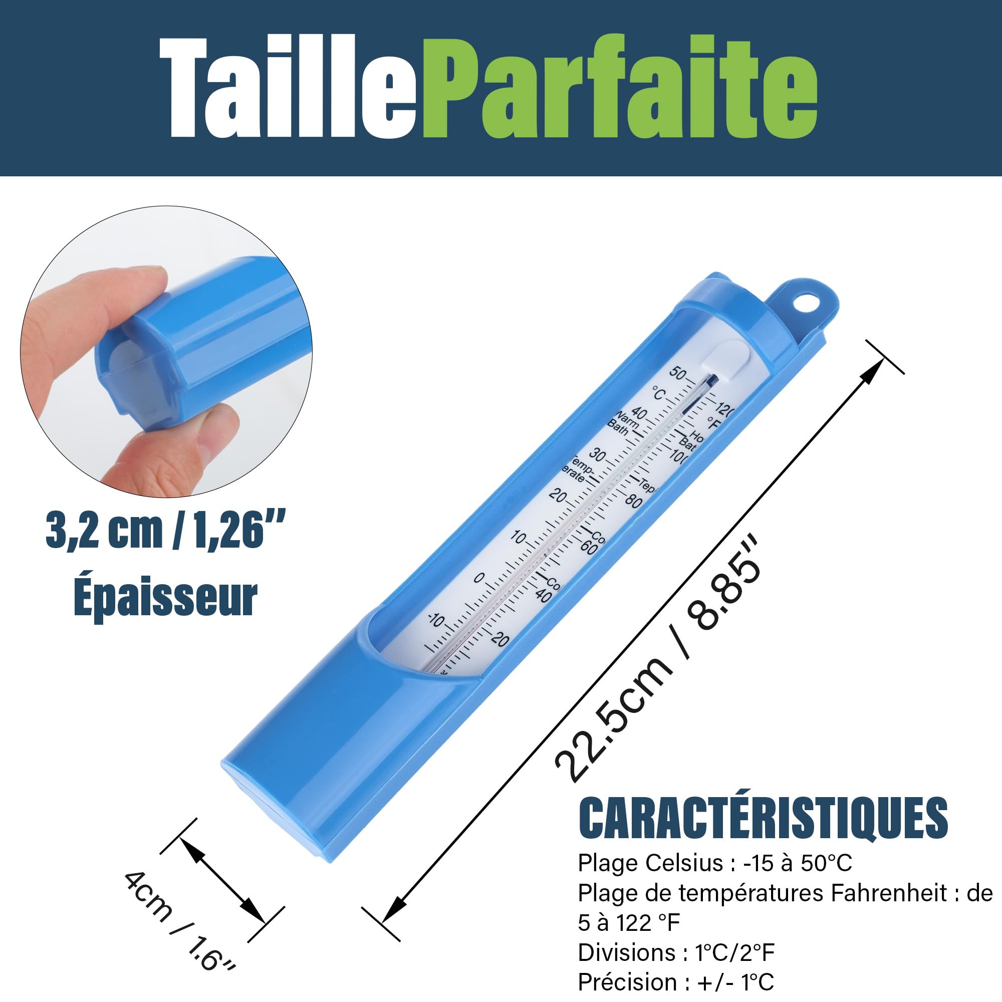 Thermomètre de bain, 230 mm – permettant de vérifier la température de l’eau pour bébés et grands enfants