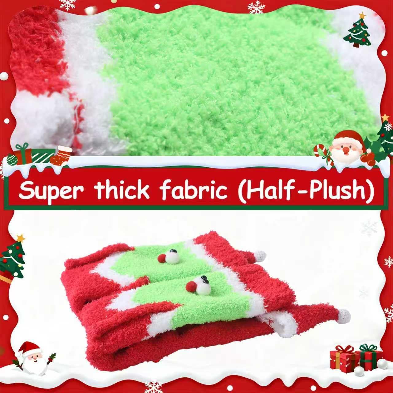 Cozy Christmas Socks Funny Magnetic Holding Hand Sock Fuzzy Cartoon Sock Thick Winter stockings for Women Men - Image 5