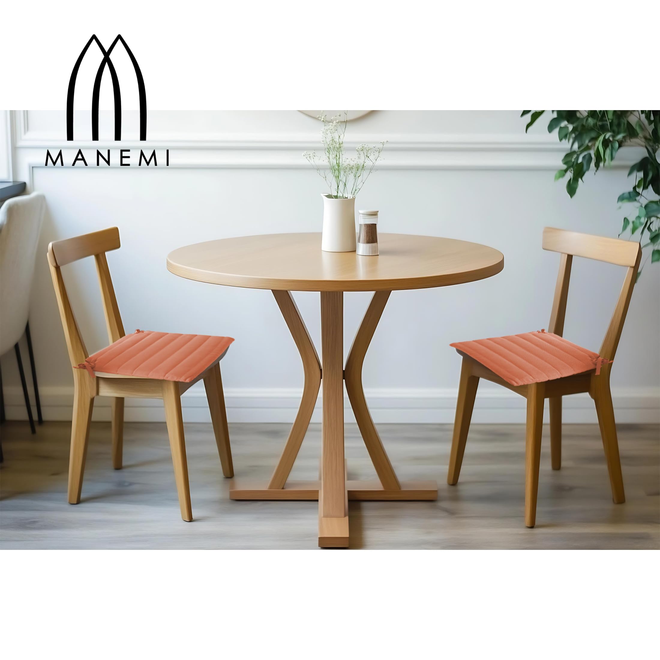 Pack 6 Cojín para silla 42x40x4 cm｜Repelente al agua y fácil de limpiar｜Con cintas de sujeción｜Funda con cremallera desmontable｜Uso interior y exterior｜Ideal para comedor, terraza, jardín u oficina