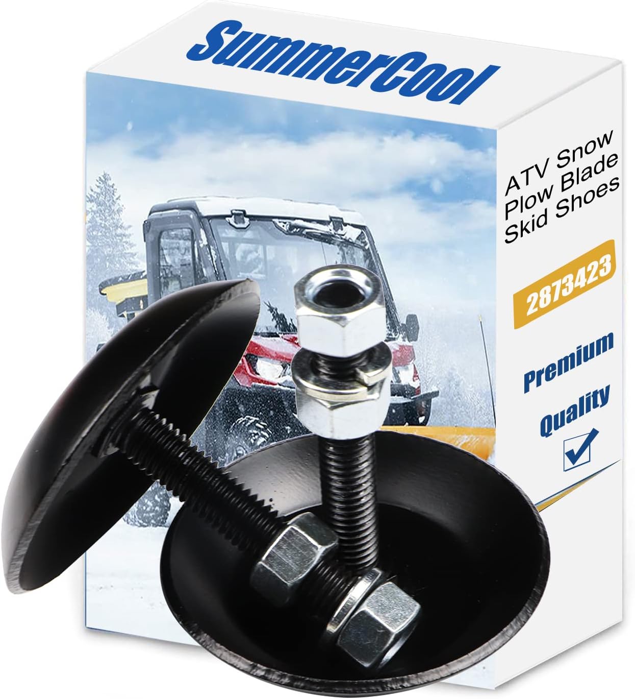 ATV Snow Plow Blade Skid Shoes for Polaris Razor Ranger Sportsman UTV