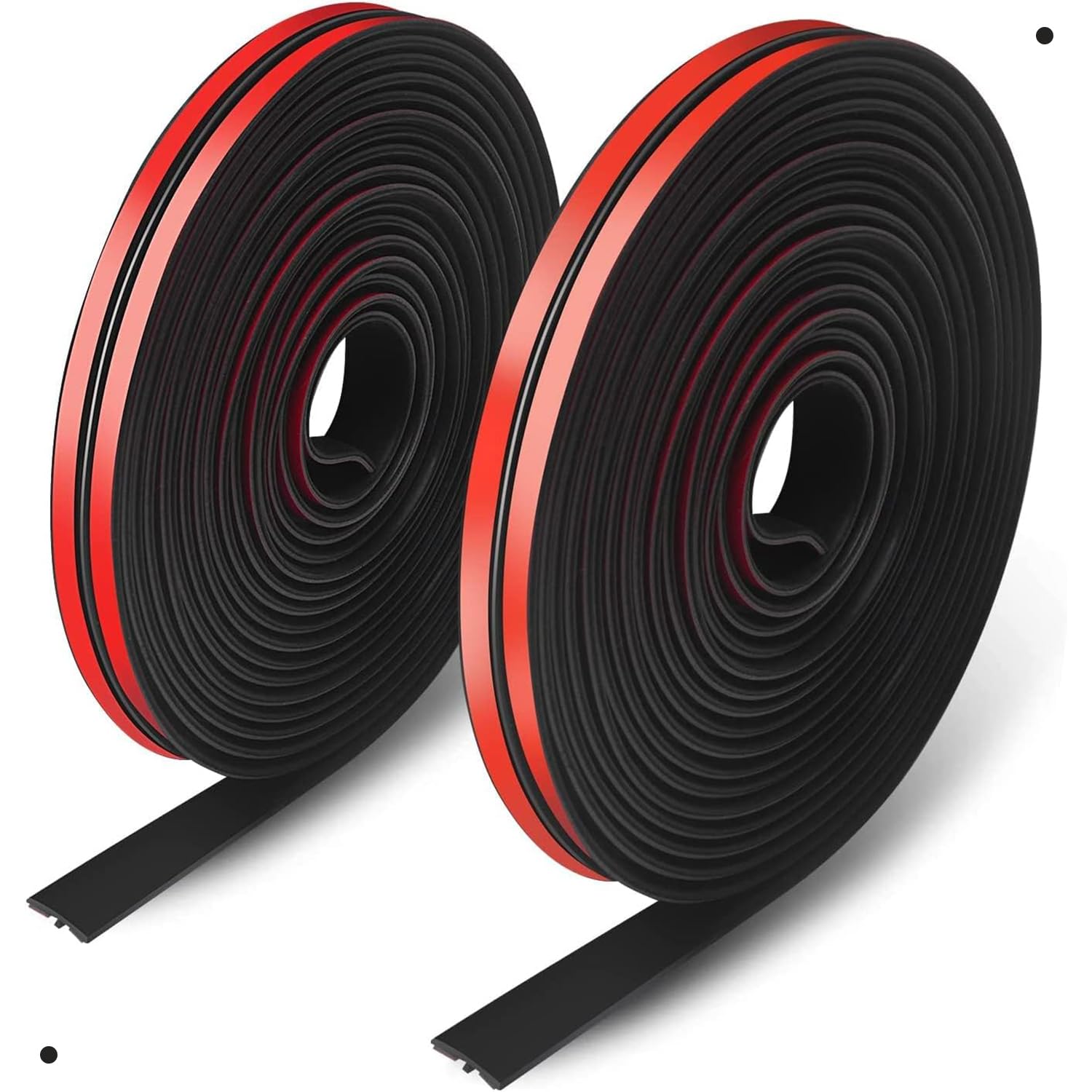 X spring Windshield Rubber Seal, 2PC Windshield Seal Strip, 5M+5M Weatherstrip Sealant T Shape, Sunroof Automotive Door Sealing Strip for Car Front Rear Windshield Leak Sound Dust (14mm+19mm)