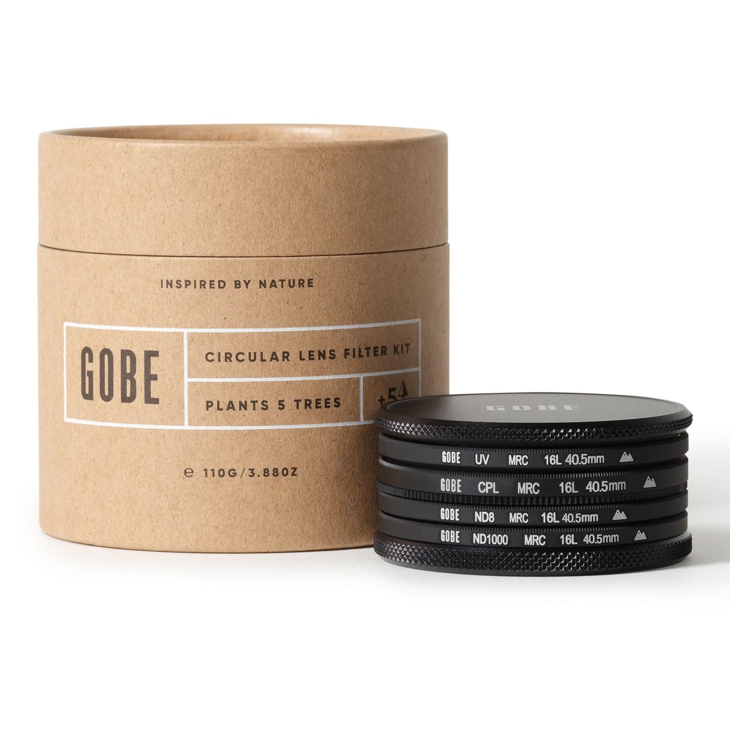 Gobe - Filter kit for 40.5 mm UV, Circular Polarized (CPL), ND8, ND1000 (2Peak)