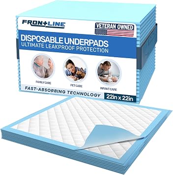 Puppy Pee Pads 22" x 22" 320 Pack, Ultra Absorbent Leakproof Potty Pads for Puppies, Small Dogs, and Cats, Heavy-Duty, Fast-Drying, Wee Wee Pads for Indoor Training and Crates by FRONTLINE