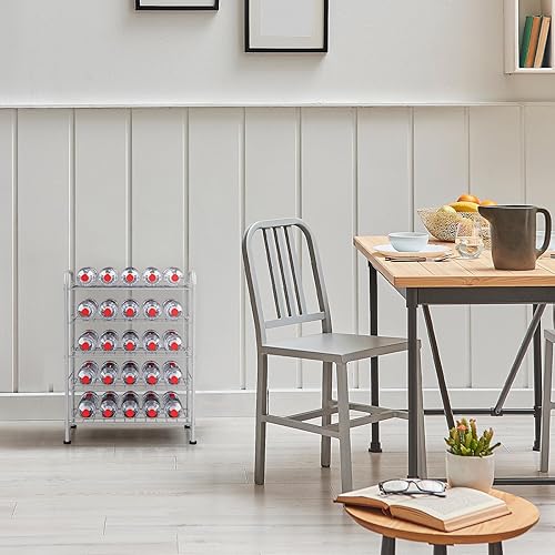Miniatura 7 de Organizador Portabotellas de Agua Estante de Almacenamiento de Botellas de Agua de 5 Niveles, Dispensador Organizador Independiente de Piso para